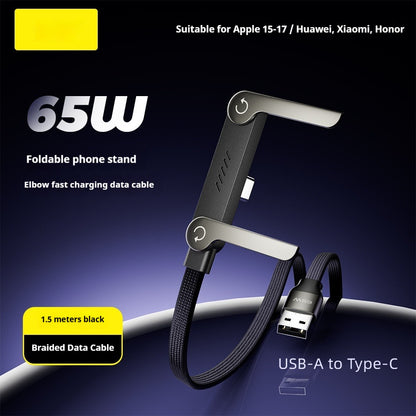 Foldable Fast Charge Phone Stand Cable