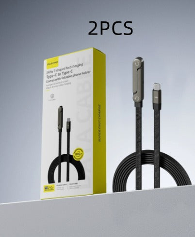 Foldable Fast Charge Phone Stand Cable