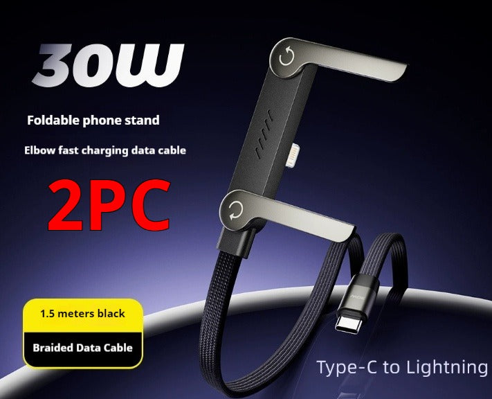 Foldable Fast Charge Phone Stand Cable
