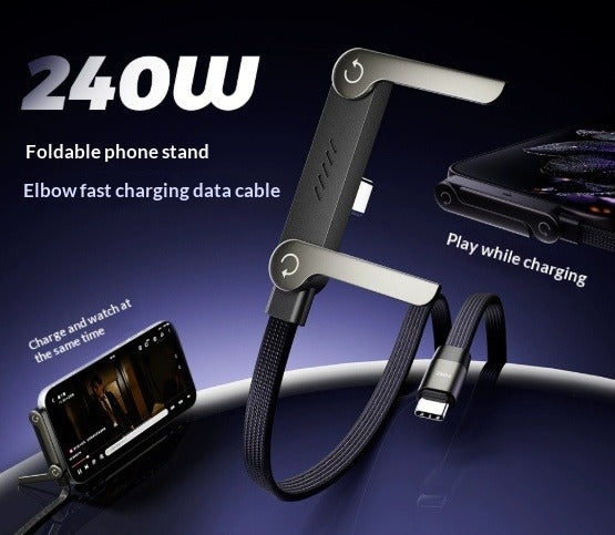 Foldable Fast Charge Phone Stand Cable