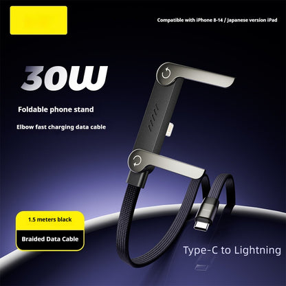 Foldable Fast Charge Phone Stand Cable